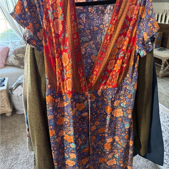Zesica boho floral wrap dress size small like new condition - Picture 5 of 5